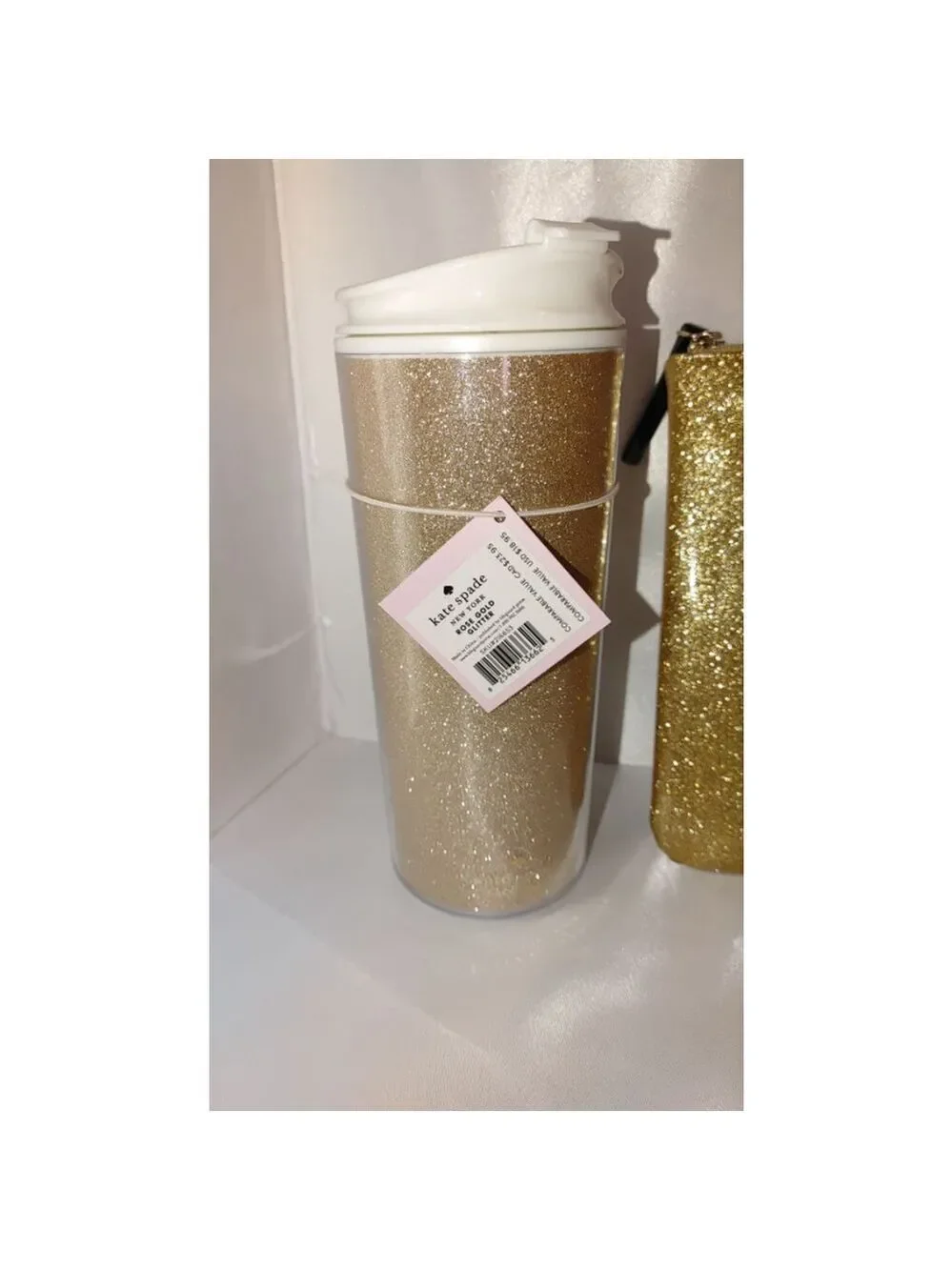 Kate Spade New York Gia Glitter Pouch & Tumbler